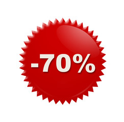 Sale stamp special offer sticker isolated red