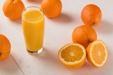 oranges with juice