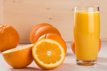oranges with juice