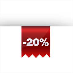 Sale tape special offer sticker isolated red