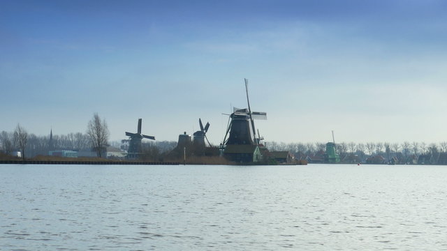 Dutch mills in Holland 4K