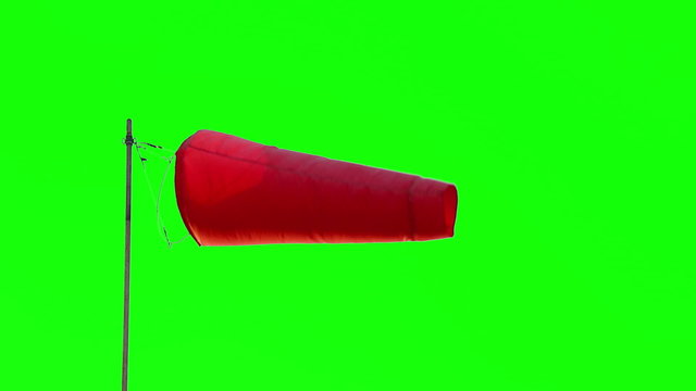 windsock on a green chromakey