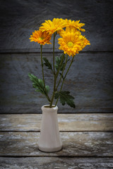still life vase with flowers background.