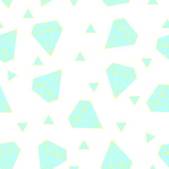 Diamonds seamless pattern. Vector illustration