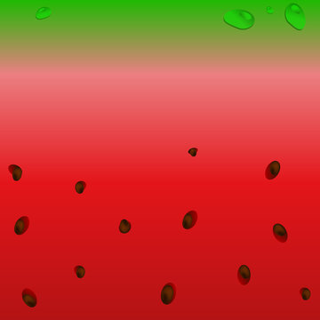 Watercolor background. The texture of the watermelon.