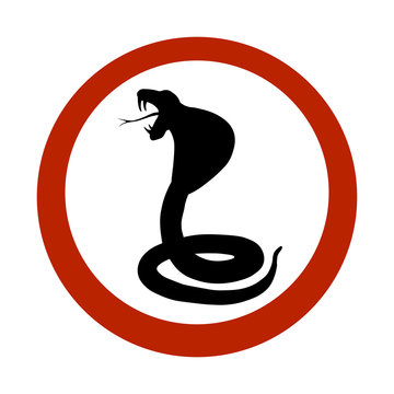 Stop sign snake cobra.