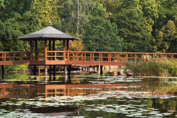 Bridge in the Wroclaw Japanese garden