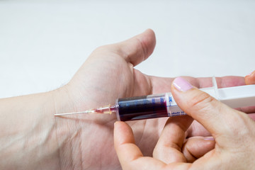 syringe blood collection to improve the patient's health
