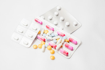 tablets, pills, syrups and medicines to improve health
