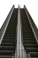 Escalator on a white background