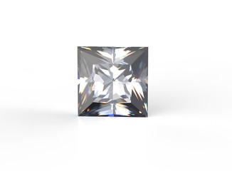 Gemstone on white. Jewelry background. Diamond