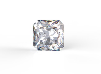 Gemstone on white. Jewelry background. Diamond