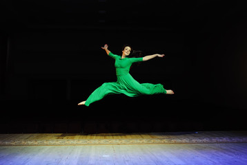 the professional dancer works at a scene