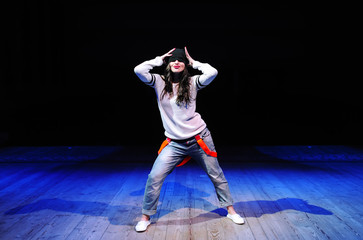 the professional dancer works at a scene