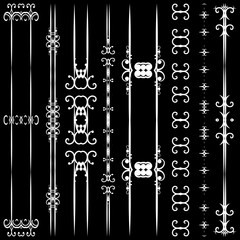 Ornamental vintage  borders, dingbats for the page decoration.