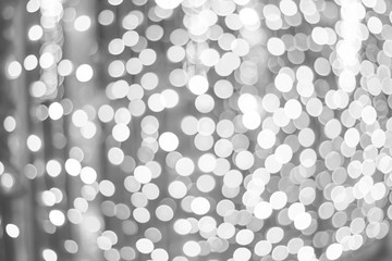 Abstract Black and White bokeh backround of happy new year or ch