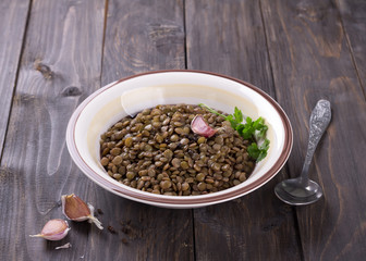 Boiled lentils