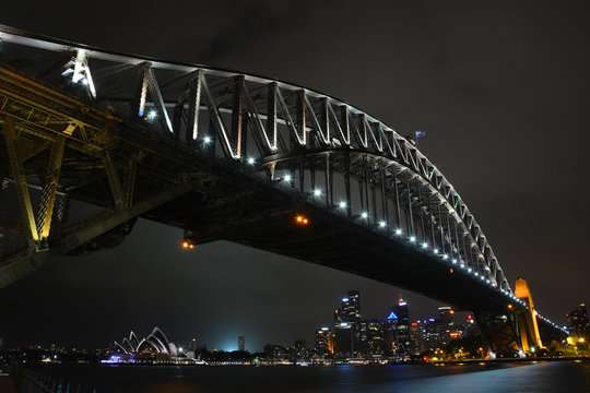 Harbour Bridge at night in Sydney, Australia