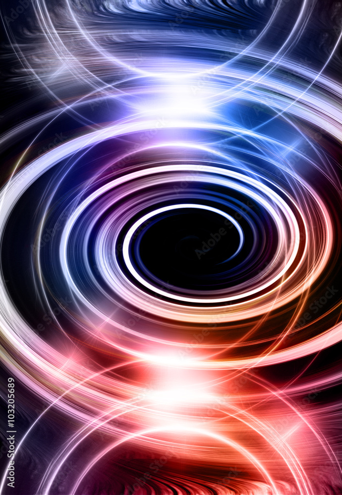 Poster abstract background and ornament structure, light circle.
