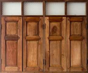 old wood window thai style