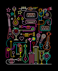 Obraz na płótnie Canvas Cocktail Party Vector Illustration