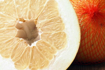 pomelo the fruit cut