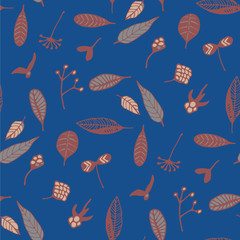 Blue and bordo pattern seamless.