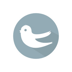 Obraz na płótnie Canvas Flying bird icon, in a circle