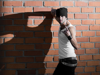 punk rocker stylish man