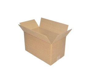 Empty cardboard box isolated