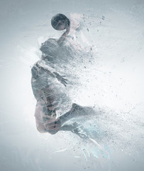 Naklejka premium slam dunk, basketball