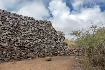 Wall of Tears (Muro de las lagrimas) , Isabela ,Galapagos ,Focus on wall