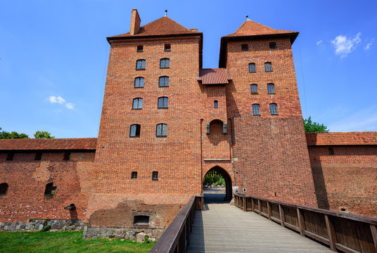Red brick towers of the Teutonic Order Castle, Malbork, Poland