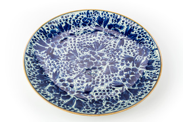 Painted plate on white