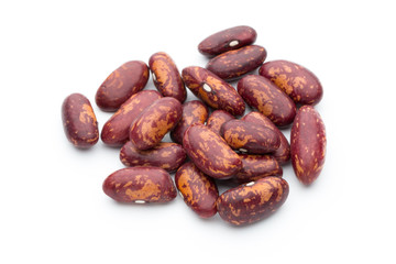 Red beans isolated on the white.