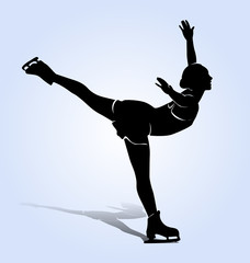 Vector silhouette figure skaters © onot