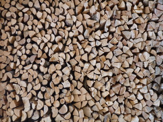 gestapeltes Brennholz