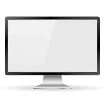 Vector computer display on a white background