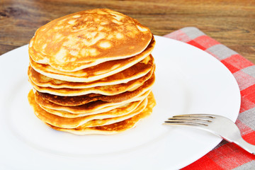 Tasty Pancakes Stack with Sweet Corn