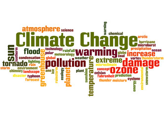 Fototapeta premium Climate Change, word cloud concept 2