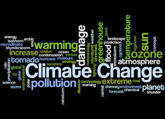 Climate Change, word cloud concept 4