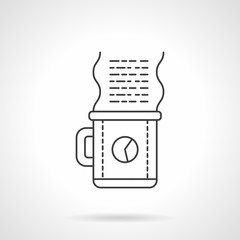 Work coffee icon flat line design vector icon