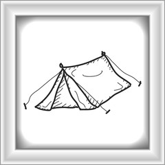 Simple doodle of a tent