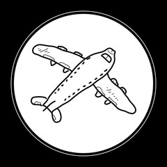 Simple doodle of a aeroplane