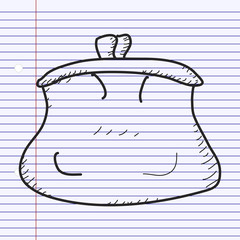 Simple doodle of a purse