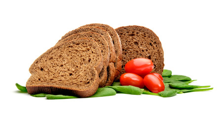 Bread tomatos and spinach