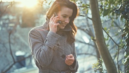 beautiful businesswoman on the phone