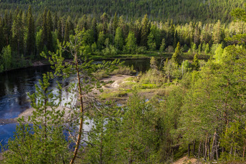Obraz premium Oulankajoki im Oulanka Nationalpark 