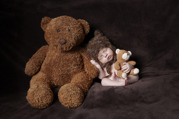 baby and teddy bears