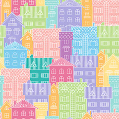 Colorful background of houses